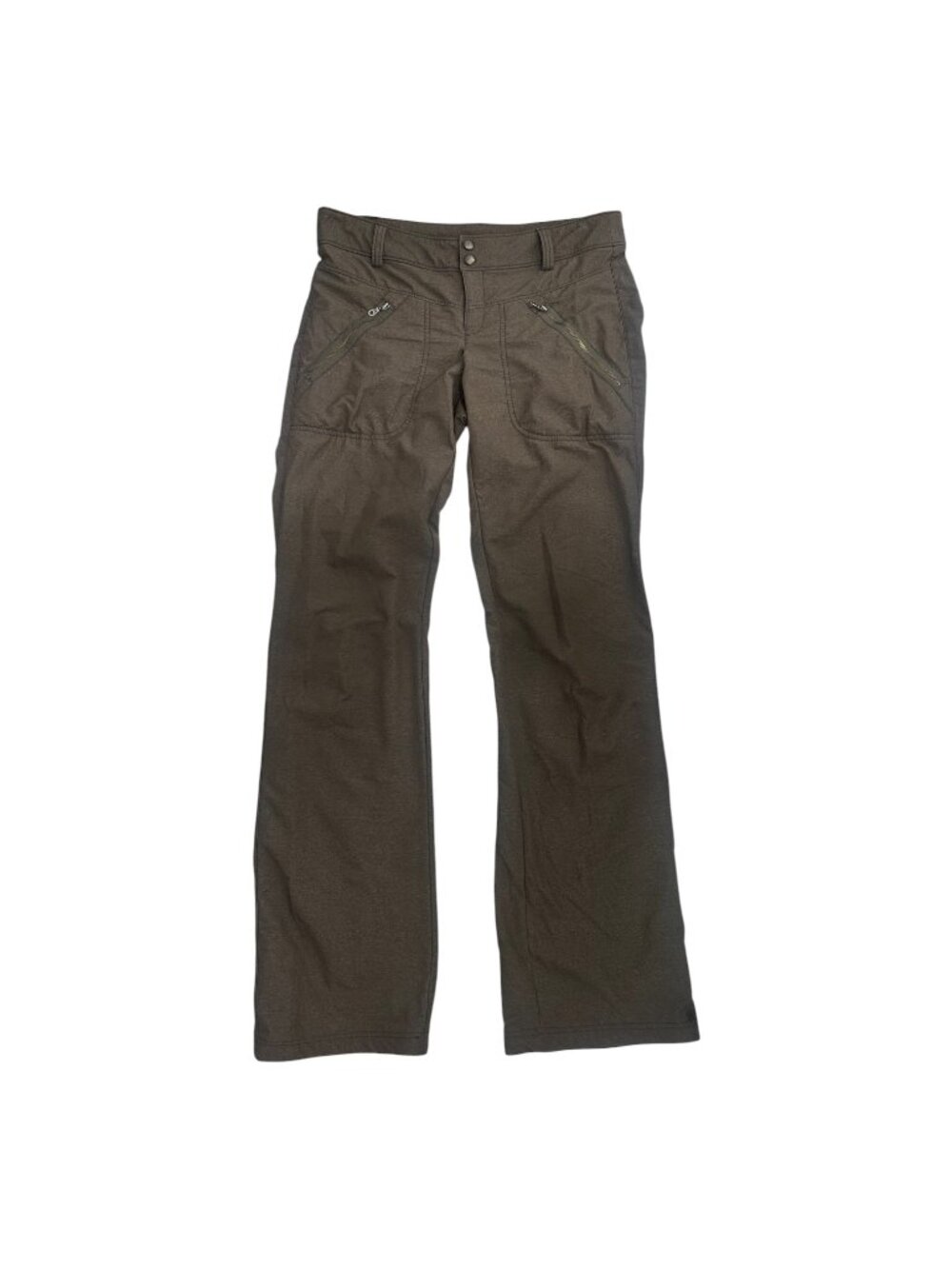 Athleta Pants 6T Brown Hiking Trail Utility Gorpcore Stretch Zip Pocket Bootcut